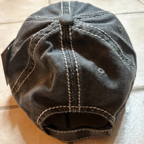 KBETHOS Distressed Black Mama Bear Baseball Cap with adjustable closure - Picture 3 of 3